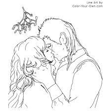 Feel free to print and color from the best 40+ boy and girl kissing coloring pages at getcolorings.com. Christmas Kiss Under The Mistletoe Coloring Page