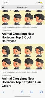 Happy home designer using qr codes. Animal Crossing New Horizons Stylish Hairstyles Pack