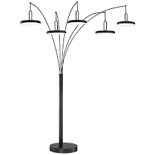 Lite Source Sailee Black 5 Light Led Arc Floor Lamp 69f86 Lamps Plus
