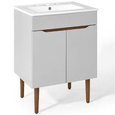 15 incredibly modern mid century bathroom interior designs mid. Modway Harvest Mid Century Modern Wooden Bathroom Vanity In Gray And White Eei 3633 Gry Whi