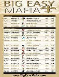New Orleans Saints Schedule New Orleans Saints Schedule Saints Schedule New Orleans Saints