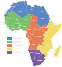 African Regions Map Michaelsp3 By Africa Political Map West Africa