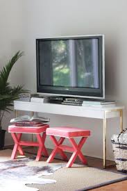 Diy Gold Leaf Ikea Console Table The Everygirl Ikea Console Table Gold Leaf Diy Home Diy