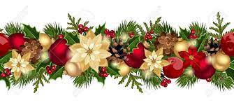 Christmas Horizontal Seamless Background Vector Eps 10 Stock Vector 24504259 Garland Decor Christmas Border Holiday Garlands
