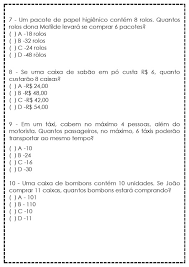 Atividades De Matematica Para 5Âº Ano Reforco So Escola