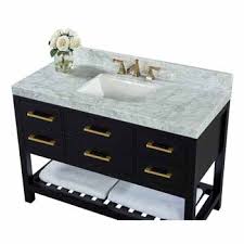 Use this opportunity to see some photos for your ideas, may you agree these are beautiful galleries. 48 Elizabeth Bath Vanity Available In Multiple Finishes With Vanity Top And White Undermount Basin And Mirror Option By Ancerre Designs Kitchensource Com