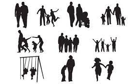 Family Silhouettes Eps File Silhouette Silhouette People Sketches Of People