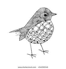 Bird Cartoon Pictures Black And White Cartoon Birds Stylized Birds Line Art Black And White Drawing By Hand Doodle Zentangle Ta White Bird Tattoos Black And White Doodle Black And White Birds
