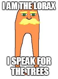 I Am The Lorax I Speak For The Trees Meme Template Image Tagged In The Lorax Imgflip