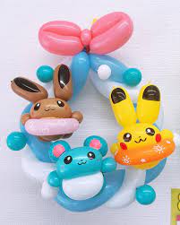 hitomi1103 on instagram プール 浮き輪でぷかぷか ピカチュウ イーブイ マリル ポケモン pokemon pikachu バルーンアート balloon balloons ball バルーン クラフト 風船のデコレーション バルーンアニマル