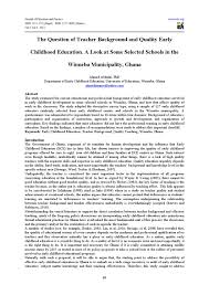 How can public investment be used to support young children and their families from various disadvantaged backgrounds? The Question Of Teacher Background And Quality Early Childhood Education A Look At Some Selected Sch By Alexander Decker Issuu