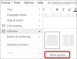 How To Create Multiple Columns In Google Docs