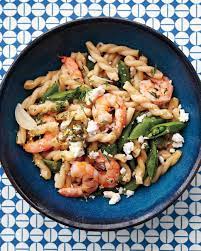 Gemelli With Shrimp And Sugar Snap Peas Recipe Recipe Pasta Recipes Snap Peas Recipe Prawn Pasta