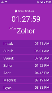 .matu, julau, rajang, daro, bintangor, belawai lubok antu, sri aman, roban, debak, kabong, lingga, engkelili, betong, spaoh, pusa, saratok serian, simunjan, samarahan, sebuyau, meludam kuching, bau, lundu, sematan zon khas (kampung patarikan) gombak, petaling, sepang, hulu. Waktu Solat Malaysia For Android Apk Download
