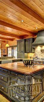 Citadel V True North Log Homes Log Home Kitchens Log Cabin Kitchens Rustic Kitchen Cabinets
