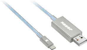 Best Buy Modal Apple Mfi Certified 3 Lighted Lightning Usb Cable Silver Md La5scr2