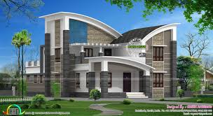 Modern Style Curved Roof Villa New Model House Kerala House Design Village House Design