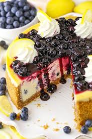 Using a small spoon, dollop a small amount of blueberry preserves into the center of each cheesecake. Lemon Blueberry Cheesecake Best Homemade Cheesecake Recipe Recipe Homemade Cheesecake Best Homemade Cheesecake Recipe Homemade Cheesecake Recipes