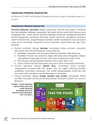 Promosi kesehatan adalah segala bentuk kombinasi pendidikan kesehatan dan intervensi yang terkait dengan definisi promosi kesehatan telah dikemukakan oleh beberapa ahli, salah satunya definisi ottawa charter, bahwa promosi kesehatan adalah suatu. Pdf Sosiologi Promosi Kesehatan