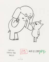 Piggie and elephant are great friends for young readers. I Worked Very Hard R Michelson Galleries