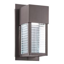 Shop Kichler Lighting Sorel Collection 1 Light Architectural Bronze Led Outdoor Wall Sconce Overstock 13554744