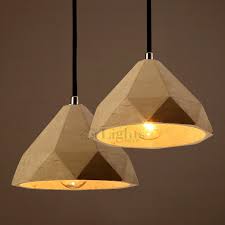 Designer Small Pendant Lights Wrought Iron And Cement