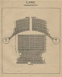 Savoy Theatre Vintage Seating Plan London West End 1936