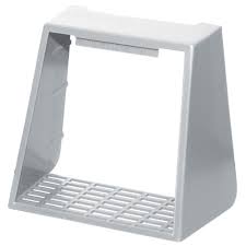 Foundation vents are the most common entrance points for animal entry. Builders Edge 5 375 In X 3 25 In X 4 In Water Management Hooded Vent Small Animal Guard In White 140111774001 The Home Depot