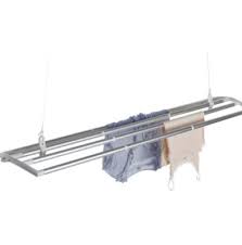 We created this pulley laundry rack (aka ceiling mounted clothes drying rack) as we live in a small space and the drying rack was eating into that space. The Lofti Aluminium Ceiling Pulley Clothes Airer 7m Lakeland