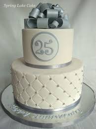 Birthday cakes are often layer cakes with frosting served with small lit candles on top representing the celebrant's age. Simple 25th Wedding Anniversary Cake Designs Addicfashion