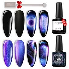 Eye cat eyes nail gel polish factory private label nails polish 3d eye 3d cat eyes gel polish. Amazon Com Modelones 9d Cat Eye Gel Nail Polish Set 2 Pcs Black Blue Purple Chameleon Magnetic Galaxy Glitter Galactic Effect Magic Gel Polish With Magnet Stick Soak Off Led Gel