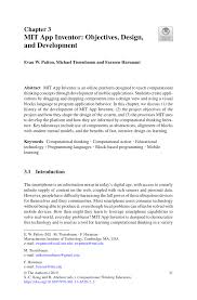 This forum is now archived. Pdf Mit App Inventor Objectives Design And Development