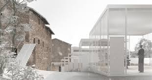 Un volume etereo per un campus di design ai piedi della Rocca di ...