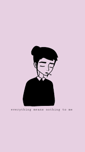 This wallpaper theme comes with a quote that will allow you to become inspired. Aesthetic Sad Depression Cartoon Character Wallpapers Wallpaper Cave