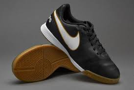 Nike Kids Tiempo Legend Vi Ic Junior Boots Indoor Black White Metallic Gold