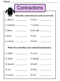 Knowing How To Use Contractions In Speech And Writing Is An Essential Skill For Everyone Introduc Contraction Worksheet School Worksheets Kindergarten Lessons