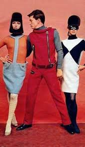 Imaginations from eras of the past for eras of the future detail space suits and metallic tights and tin foil accessories. Vintage Space Age Retro Futurism Fashion
