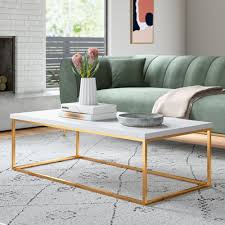 Sofa , chair and side table. Modern Gold Coffee Tables Allmodern