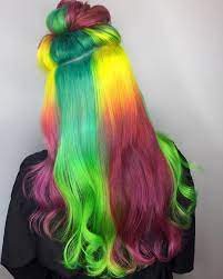 Hairstyling services at styles by savino (up to 63% off). Taylorrae Hair Dropped Some Real Color Wheel Knowledge On This Colorful Creation Sometimes You Ve Got To Work W Tape In Hair Extensions Hair Tinsel Green Wig