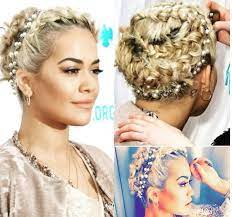 Rita Ora Crown Braid Braid Styles Crown Hairstyles
