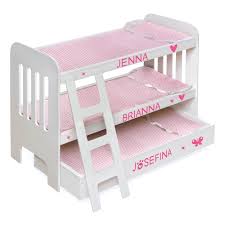 Badger Basket Trundle Doll Bunk Bed With Ladder And Free Personalization Kit White Pink Fits American Girl My Life As Most 18 Dolls Walmart Com Walmart Com