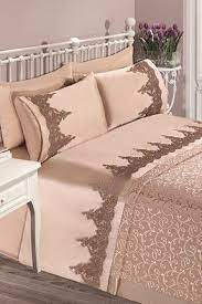 cift kisilik miranda pike takimi kahve tiv0095 designer bed sheets elegant home decor home decor
