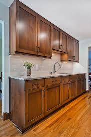 Here are tall cabinet basic dimensions: Galley Kitchen With Built In Buffet Crystal Cabinets