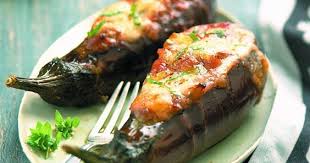 Aubergines Farcies A La Mozzarella Recette Aubergines Farcies Recette Aubergine Aubergine
