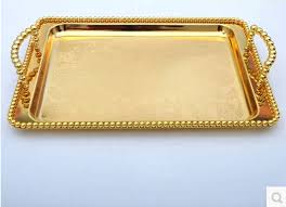 18.1'' w x 13'' l x 2'' h; 38cm X 28cm European Rectangle Gold Silver Plated Meal Tray Tray Decoration Home Decoration Gold Serving Tray Ft004 Decorative Serving Trays Tray Decorativeserving Tray Aliexpress