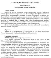Cumhurbaşkanlığı kararları, resmi gazete kısa çalışma ödeneği, işten çıkarma Akademik Tesvik Odenegi Yonetmeligi 14 12 2015 Resmi Gazete Bluesyemre