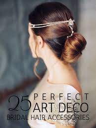 art deco bridal hair accessories