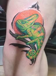 1st Tat! Freshly done chameleon, by Deseo at Dovetail Tattoo East  (Austin,Tx) : rtattoos