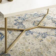 Foundstone Devito Cross Legs Coffee Table Reviews Wayfair In 2020 Faux Marble Coffee Table Coffee Table Rectangular Coffee Table