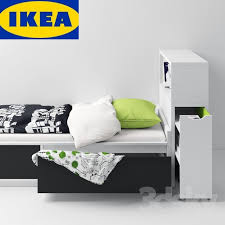 3d Models Bed Ikea Flaxa Bed Headboard Ikea Bett Kinderbett Design Bett Ideen